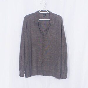 EILEEN FISHER Linen Blend Tunic Blouse Size M